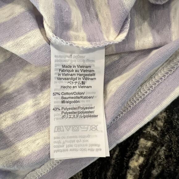 NWT J. Crew Purple Striped V-Neck Tank - SIZE L - Picture 8 of 9